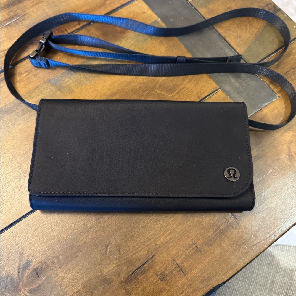 lululemon athletica Black Wallet/Clutch Crossbody Bag